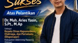 Bupati Sidrap Lantik 86 Pejabat, Dr. Muhammad Aries Yasin Resmi Pimpin Disporapar