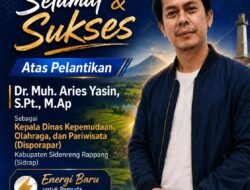 Bupati Sidrap Lantik 86 Pejabat, Dr. Muhammad Aries Yasin Resmi Pimpin Disporapar