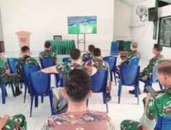 Akrab dan Penuh Tawa, Aula Kodim Gowa Jadi Saksi Keseruan Nobar Piala Dunia 2026