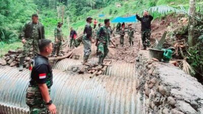 Tinjau Langsung Infrastruktur Wilayah, Dandim 1409/Gowa Pastikan Pembangunan KDKMP dan Jembatan Sesuai Target