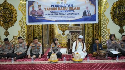 Kapolres Pelabuhan Makassar Hadiri Peringatan Tahun Baru Islam 1 Muharram 1449 H, Perkuat Iman dan Kinerja Personel