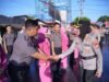Naik Pangkat, 53 Personel Polres Pelabuhan Makassar Jalani Tradisi Siram Air Kembang dan Water Cannon