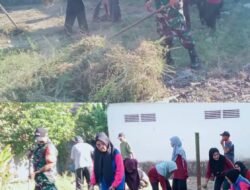 Wujudkan Gowa Annangkasi, Babinsa Koramil 1409-06/Bajeng Bersama Pemerintah Kelurahan Gelar Karya Bakti
