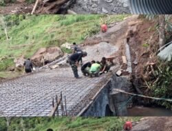 Optimalkan Konektivitas Wilayah, Kodim 1409/Gowa Terus Genjot Pembangunan Jembatan Armco di Tombolopao