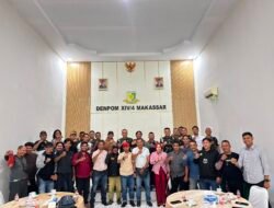 Bangun Komunikasi yang Baik,Denpom XIV/4 Makassar Ajak Wartawan Bersinergi Jaga Penegakan Hukum