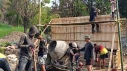Wujudkan Akses Pelosok Terhubung, Prajurit Kodim 1409/Gowa dan Yon Teritorial Pembangunan Kebut Jembatan Beton Sungai Badenglolo
