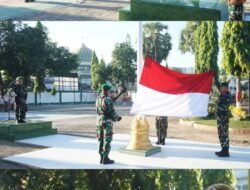 Kasdim 1409/Gowa Pimpin Upacara Pengibaran Bendera Mingguan di Makodim
