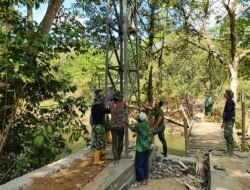 Kemanunggalan di Kecamatan Manuju dan Bungaya Kabupaten Gowa, Pembangunan Dua Jembatan Gantung Terus Digenjot