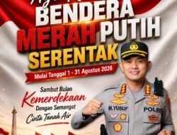 Semarak HUT ke-81 RI, Kapolresta Gowa Ajak Masyarakat Kibarkan Bendera Merah Putih